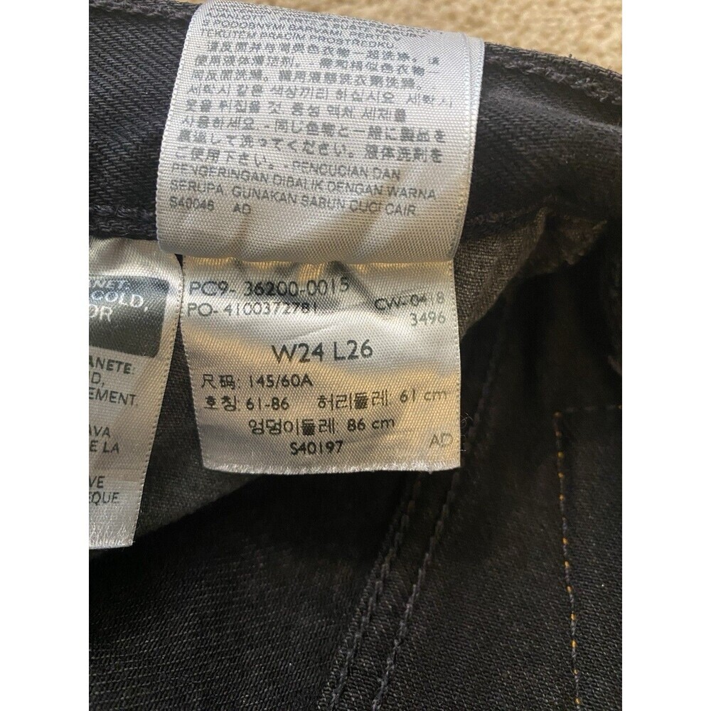 Levi's 501® Original Cropped Distressed Black Women's Jeans Size 24 - Picture 7 of 16